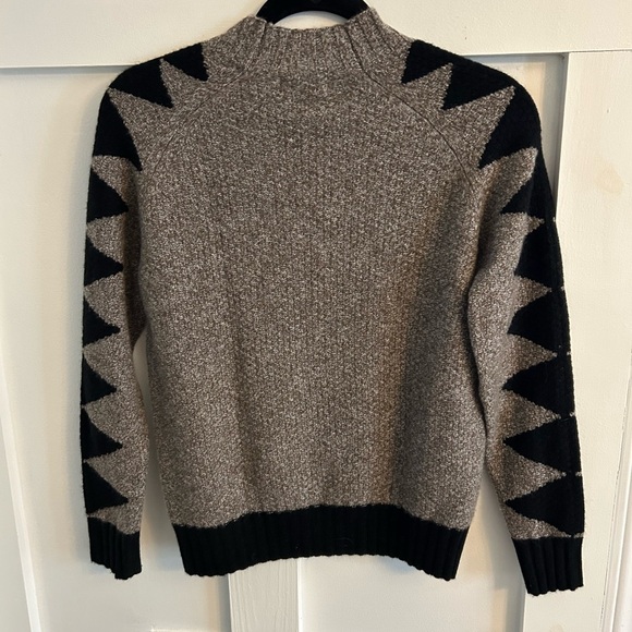 27 Miles cashmere zig zag intarsia pattern sweater - Picture 4 of 4